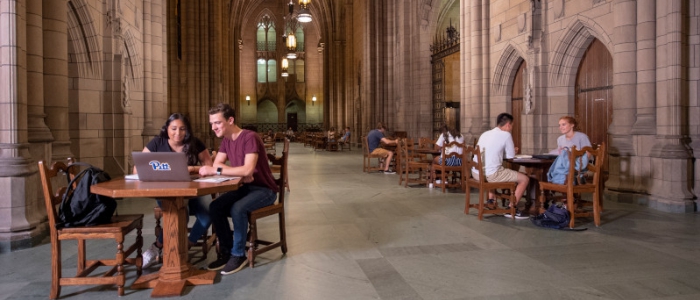 Students studying in Cathedral
